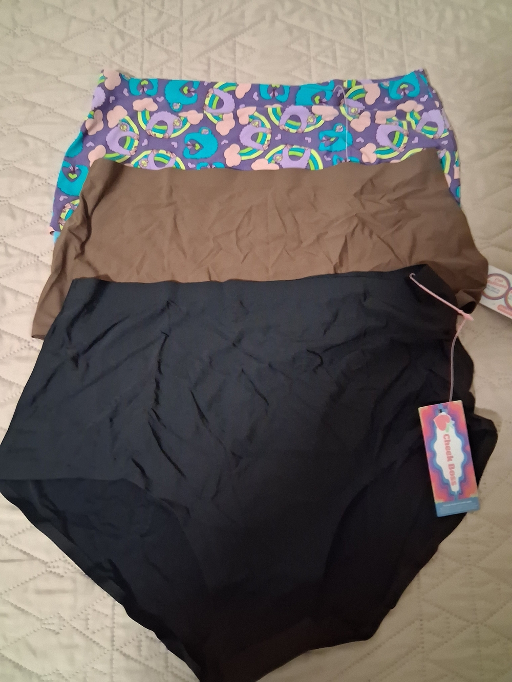 3-Pack High-Waist Women’s Panties — Black, Brown & Multicolor